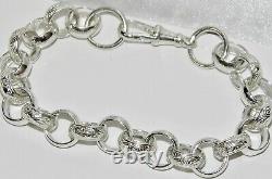 Sterling Silver Men's Belcher Bracelet 8.75 Inch Uk Made Solid 925 Silver