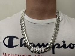 Sterling Silver Men's Chain Cuban Curb Heavy Solid 18mm 925 UK Made
