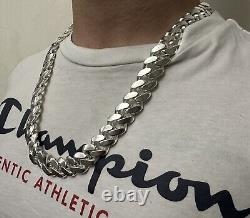 Sterling Silver Men's Chain Cuban Curb Heavy Solid 18mm 925 UK Made