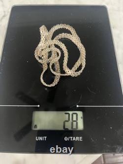 Sterling Silver Milor 28 Grams Italian Made Chain Necklace 30.25 Estate Sale