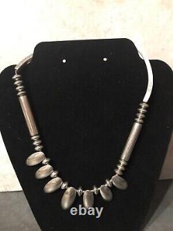 Sterling Silver NAVAJO PEARLS JACK TOM Native Southwestern CUSTOM MADE Necklace