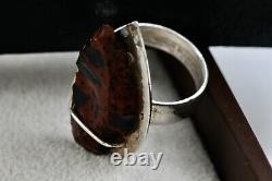 Sterling Silver Native American Arrowhead Hand Made Coin Ring Size 7.5