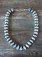 Sterling Silver Navajo Pearl 18 Hand Made Necklace by Mariano