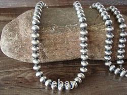 Sterling Silver Navajo Pearl 30 Hand Made Necklace by Jan Mariano