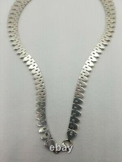 Sterling Silver Necklace 925 Made In Italy 17 Inch Graduated