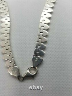 Sterling Silver Necklace 925 Made In Italy 17 Inch Graduated