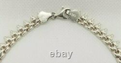 Sterling Silver Necklace 925 Made In Italy 17 Inch Graduated