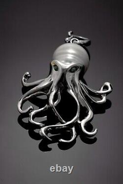 Sterling Silver Octopus Pendant- USA-custom made