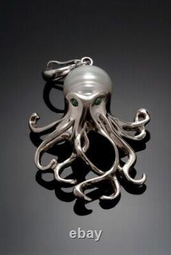 Sterling Silver Octopus Pendant- USA-custom made