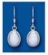Sterling Silver Opal Earrings Drops 925 Hallmark British Made