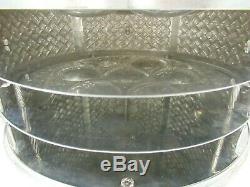 Sterling Silver Passover Seder Kaarah 3 Tiered with Doors 2148g Made By Hadad