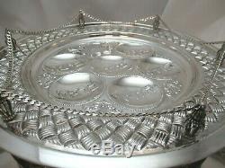 Sterling Silver Passover Seder Kaarah 3 Tiered with Doors 2148g Made By Hadad