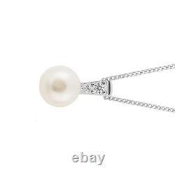 Sterling Silver Pearl Pendant 925 Hallmarked British Made All Chain Lengths