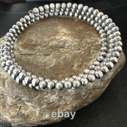 Sterling Silver Pearls 4mm Beads Stainless Steel Wire Wrap Bracelet 90413