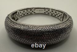 Sterling Silver & Rhodium Ti Sento Bangle Bracelet Made In Italy