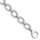 Sterling Silver Rhodium-plated CZ Woven Link Bracelet 7.25 Made In Italy