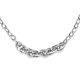 Sterling Silver Rhodium-plated Fancy Link Necklace 18 Made In Italy