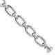 Sterling Silver Rhodium-plated Polished Fancy Link Bracelet 8 Made In Italy