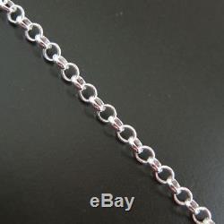 Sterling Silver Rolo Chain 2mm Bulk Lots By The Foot. 925 Made in Italy Silver