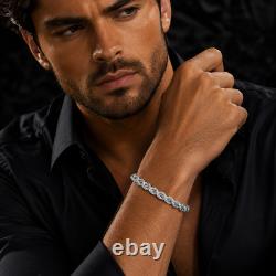 Sterling Silver Roped Bracelet British Made 925 Hallmarked 8 Weight 11.2g