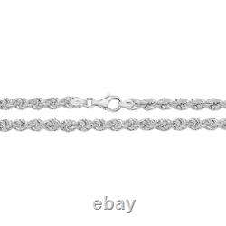 Sterling Silver Roped Bracelet British Made 925 Hallmarked 8 Weight 17.2g