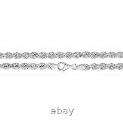 Sterling Silver Roped Bracelet British Made 925 Hallmarked 8 Weight 17.2g