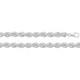 Sterling Silver Roped Bracelet British Made 925 Hallmarked 8 Weight 34.2g