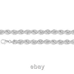 Sterling Silver Roped Bracelet British Made 925 Hallmarked 8 Weight 34.2g