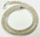 Sterling Silver Round Spiral Link Necklace Made in Italy 17 1/2