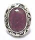 Sterling Silver Ruby Ring Band Size 7.75 11 Grams Well Made Piece