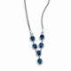 Sterling Silver Sapphire Drop Pendant Hallmarked British Made All Chain Lengths