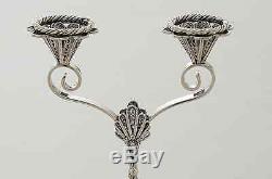 Sterling Silver Shabbat Candlesticks Yemenite Filigree art made In Israel