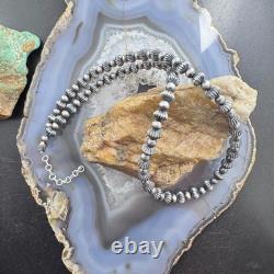 Sterling Silver Southwestern Style 4-8 mm Navajo Pearl Bead 18- 20 Necklace