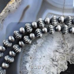 Sterling Silver Southwestern Style 4-8 mm Navajo Pearl Bead 18- 20 Necklace