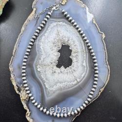 Sterling Silver Southwestern Style 6 mm Navajo Pearl Beads 18-20 Necklace