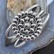 Sterling Silver Southwestern Style Flower Cluster Split Shank Bracelet For Women