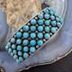 Sterling Silver Southwestern Style Multi Turquoise &Raindrops Bracelet For Women