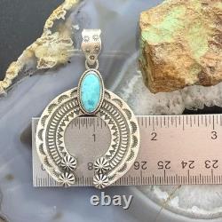 Sterling Silver Southwestern Style Oval Turquoise Decorated Unisex Naja Pendant Sterling Silver Southwestern Style Oval Turquoise Decorated Unisex Naja Pendant