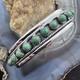 Sterling Silver Southwestern Style Turquoise Single Row Bracelet For Women