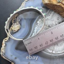 Sterling Silver Southwestern Style Turquoise Single Row Bracelet For Women