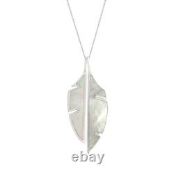 Sterling Silver Split Leaf Pendant 925 Hallmarked British Made All Chain Lengths