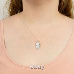 Sterling Silver Split Leaf Pendant 925 Hallmarked British Made All Chain Lengths