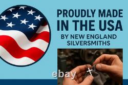 Sterling Silver St Saint Michael Archangel Medal Pendant Necklace Made in USA