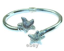 Sterling Silver Starfish Bracelet Italy Made. 925 Unique Handcrafted 15.5g