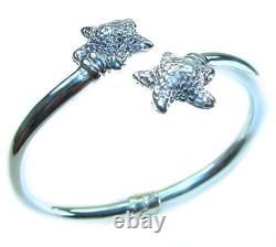 Sterling Silver Starfish Bracelet Italy Made. 925 Unique Handcrafted 15.5g