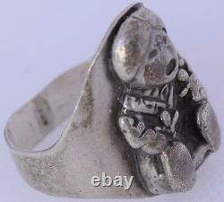Sterling Silver Storyteller Woman Figurative Ring Southwest Artisan Made Vintage