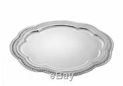 Sterling Silver Tray Oval Made in Italy scallop Shaped