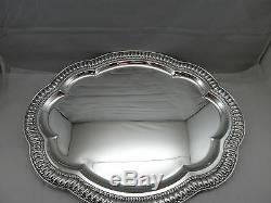 Sterling Silver Tray Oval Made in Italy scallop Shaped