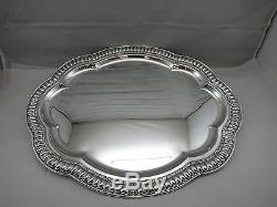 Sterling Silver Tray Oval Made in Italy scallop Shaped