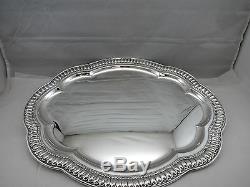 Sterling Silver Tray Oval Made in Italy scallop Shaped